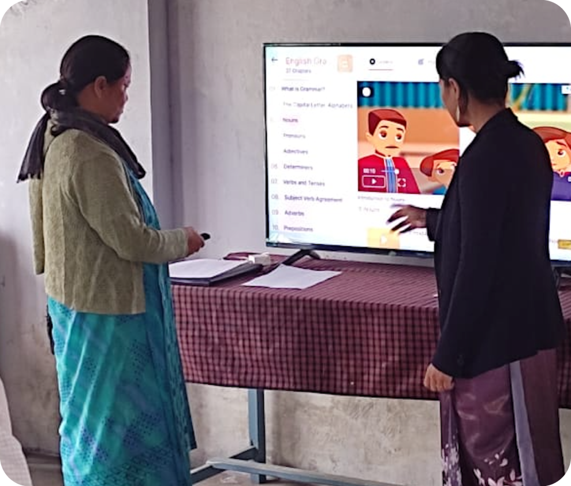 Smart Class Content on Smart TV in Schools of India